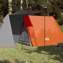 Gossi cort de camping pentru 3 persoane, gri/portocaliu, impermeabil