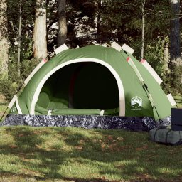 Gossi cort de camping pentru 3 persoane, setare rapida, verde