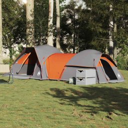 Gossi cort de camping pentru 5 persoane, gri/portocaliu, impermeabil