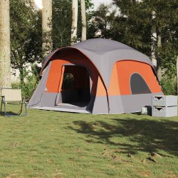 Gossi cort de camping pentru 6 persoane, gri/portocaliu, impermeabil