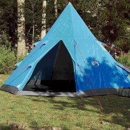 Gossi cort de camping tipi pentru 4 persoane, albastru, impermeabil