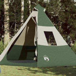 Gossi cort de camping tipi pentru 7 persoane, verde, impermeabil