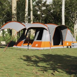 Gossi cort de camping tunel 5 persoane, gri/portocaliu, impermeabil