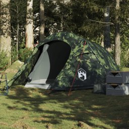 Gossi cort de camping tunel pentru 2 persoane, camuflaj, impermeabil