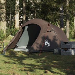 Gossi cort de camping tunel pentru 3 persoane, maro, impermeabil