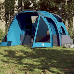 Gossi cort de camping tunel pentru 4 persoane, albastru, impermeabil