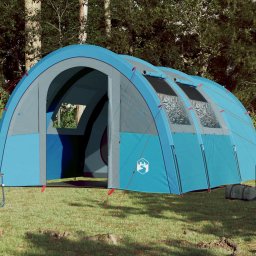 Gossi cort de camping tunel pentru 4 persoane, albastru, impermeabil
