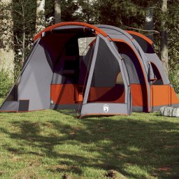 Gossi cort de camping tunel pentru 4 persoane, gri, impermeabil