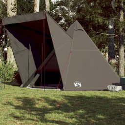 Gossi cort de familie tipi pentru 6 persoane, maro, impermeabil