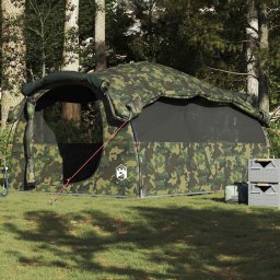 Gossi cort de familie tunel pentru 6 persoane, camuflaj, impermeabil