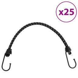 Gossi corzi elastice cu benzi reflectorizante/carlige 25 buc. 46 cm