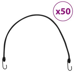 Gossi corzi elastice cu benzi reflectorizante/carlige 50 buc. 88 cm