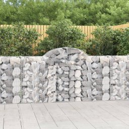 Gossi cos gabion arcuit 200x30x100/120 cm fier galvanizat