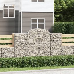 Gossi cos gabion arcuit 200x30x120/140 cm fier galvanizat