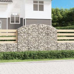 Gossi cos gabion arcuit 200x30x140/160 cm fier galvanizat