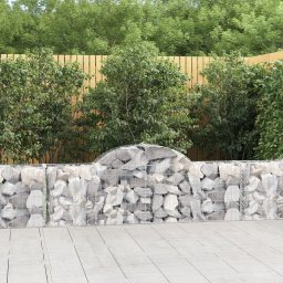 Gossi cos gabion arcuit 200x30x60/80 cm fier galvanizat