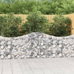 Gossi cos gabion arcuit 200x30x80/100 cm fier galvanizat