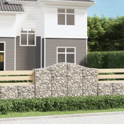 Gossi cos gabion arcuit 200x50x120/140 cm fier galvanizat