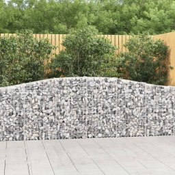 Gossi cos gabion arcuit 400x30x80/100 cm fier galvanizat