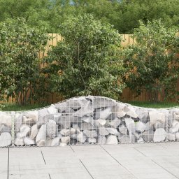 Gossi cos gabion arcuit, 200x30x40/60 cm, fier galvanizat