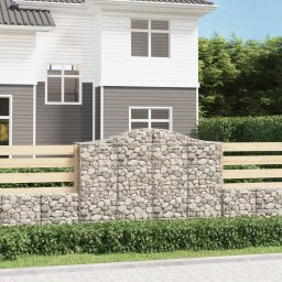 Gossi cos gabion arcuit, 200x50x140/160 cm, fier galvanizat