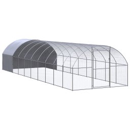 Gossi cotet de gaini pentru exterior, 3x10x2 m, otel zincat
