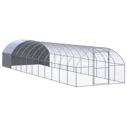 Gossi cotet de gaini pentru exterior, 3x12x2 m, otel zincat