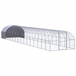 Gossi cotet de gaini pentru exterior, 3x16x2 m, otel zincat
