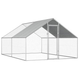 Gossi cotet de pasari pentru exterior, 2,75x4x1,92 m, otel galvanizat