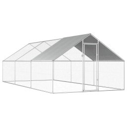 Gossi cotet de pasari pentru exterior, 2,75x6x1,92 m, otel galvanizat