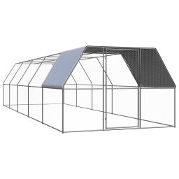 Gossi cotet de pasari pentru exterior, 3x10x2 m, otel zincat