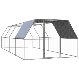 Gossi cotet de pasari pentru exterior, 3x8x2 m, otel zincat