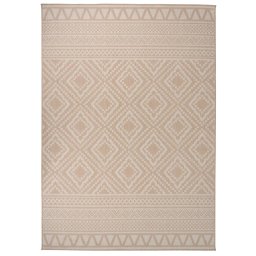 Gossi covor de exterior, dungi maro, 120x170 cm, tesatura plata