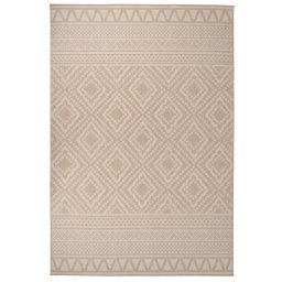 Gossi covor de exterior, dungi maro, 160x230 cm, tesatura plata