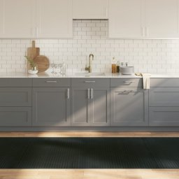 Gossi covor dreptunghiular, gri, 100x300 cm, bambus