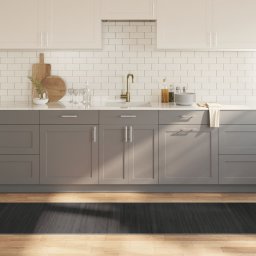 Gossi covor dreptunghiular, gri, 70x300 cm, bambus