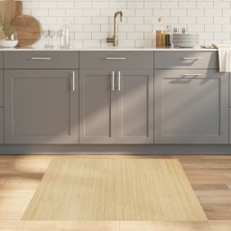 Gossi covor dreptunghiular, natural deschis, 100x100 cm, bambus