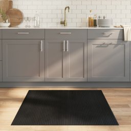 Gossi covor dreptunghiular, negru, 100x100 cm, bambus