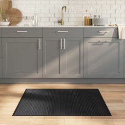 Gossi covor dreptunghiular, negru, 80x100 cm, bambus