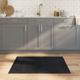 Gossi covor dreptunghiular, negru, 80x100 cm, bambus
