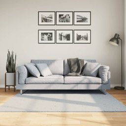 Gossi covor huarte, fir scurt, moale si lavabil, albastru, 160x160 cm