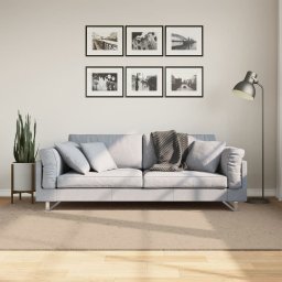 Gossi covor huarte, fir scurt, moale si lavabil, nisipiu, 160x230 cm