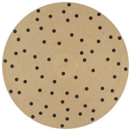 Gossi covor manual cu imprimeu buline, 120 cm, iuta