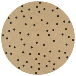 Gossi covor manual cu imprimeu buline, 150 cm, iuta