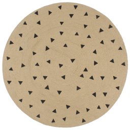 Gossi covor manual cu imprimeu triunghi, 150 cm, iuta