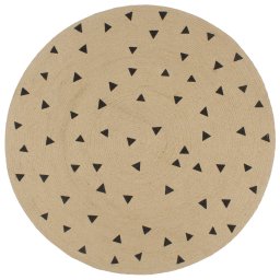 Gossi covor manual cu imprimeu triunghi, 90 cm, iuta