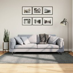 Gossi covor pufos "pamplona" cu fire inalte, verde modern, 140x200 cm