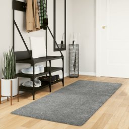 Gossi covor pufos "pamplona" cu fire inalte, verde modern, 80x200 cm