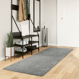 Gossi covor pufos "pamplona" cu fire inalte, verde modern, 80x250 cm