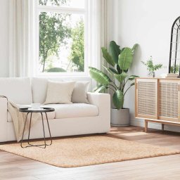 Gossi covor shaggy bej 160x160 cm poliester